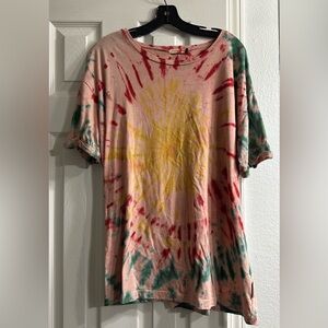 The Laundry Room Tie-Dye Multicolor Oversized T-Shirt - Medium